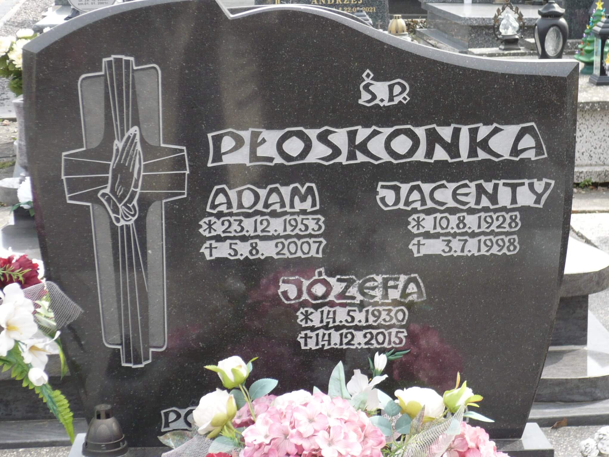 Jacenty Płoskonka 1929 Czechowice - Grobonet - Wyszukiwarka osób pochowanych
